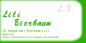 lili bierbaum business card